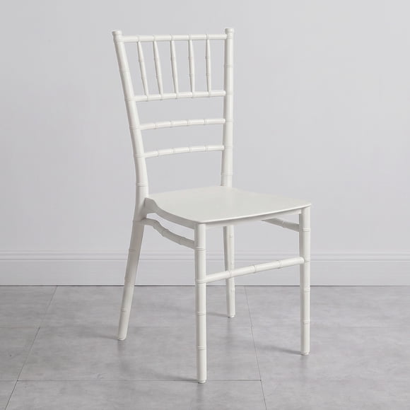Silla Comedor Eventos Apilable Polipropileno Blanca Chiavari