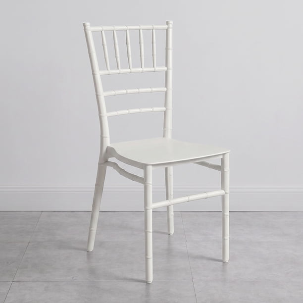 Silla Comedor Eventos Apilable Polipropileno Blanca Chiavari