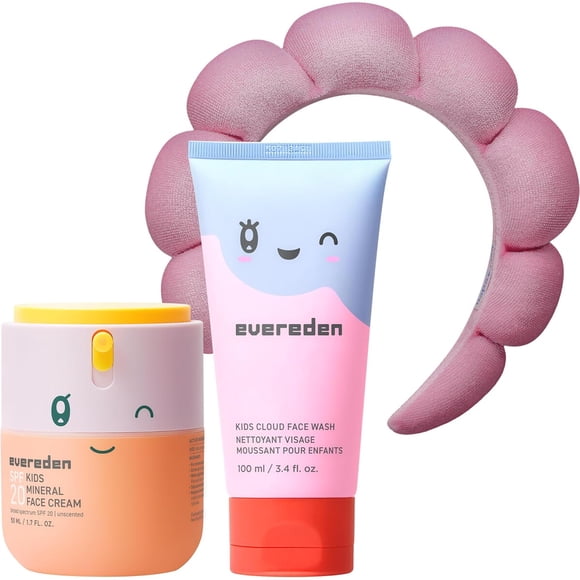 Set Spa Evereden Kids Limpieza Facial Crema Vincha