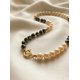 thumbnail image 2 of Collar Mallorca Perla Clasica,azabache 8mm-bolita Dorada Crema, 2 of 3