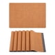thumbnail image 1 of Juego de 6 Manteles Individuales de Cuero para Decoración de Mesa de Cocina Lavables Resistentes al Calor Naranja 16.9x11.8 pulgadas, 1 of 6