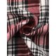 thumbnail image 5 of INSPIRE CHIC Camisas de Cuadros para Mujer Cuello en Punta Blusas Abotonadas Rojo Intenso L, 5 of 6