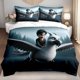 thumbnail image 1 of 3pcs Bedding set Cartoon Wizard Riding Hippogriff Print Duvet Cover Set | Polyester Digital Printing, 1 of 1