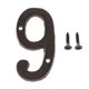 thumbnail image 5 of Placa De Se?al De Número De Puerta De Casa Antigua De Hierro Forjado DIY Dígito Letra Número 9, 5 of 5