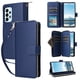 thumbnail image 3 of Funda Cartera con Cremallera y Correa para Samsung Galaxy A23 5G Soporte y Tarjetero Azul, 3 of 6