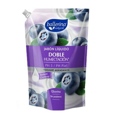 Jabón Líquido Doble Humectación Yoghurt Arándanos 750 Ml Ballerina