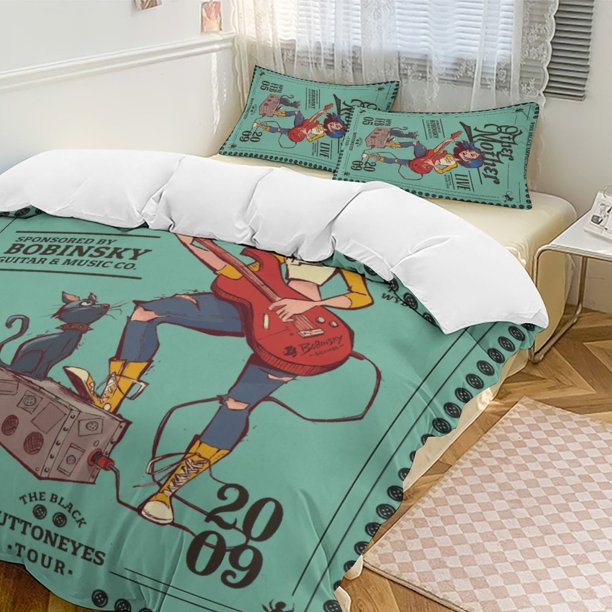 Music Coraline Comforter Set Soft 3 Pcs Twin Bedding Sets Thicken for All Season
