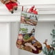 thumbnail image 2 of Siete Pequeños Monstruos Tema: Calcetines de Navidad, fino lino blanco para colgar en escaleras y chimenea, decoración navideña para el hogar, regalo de Navidad. 45cm × 32cm, 2 of 5