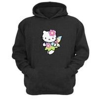 Genérico - Polerón Canguro Gatita Kitty Gris Oscuro Talla S Unisex