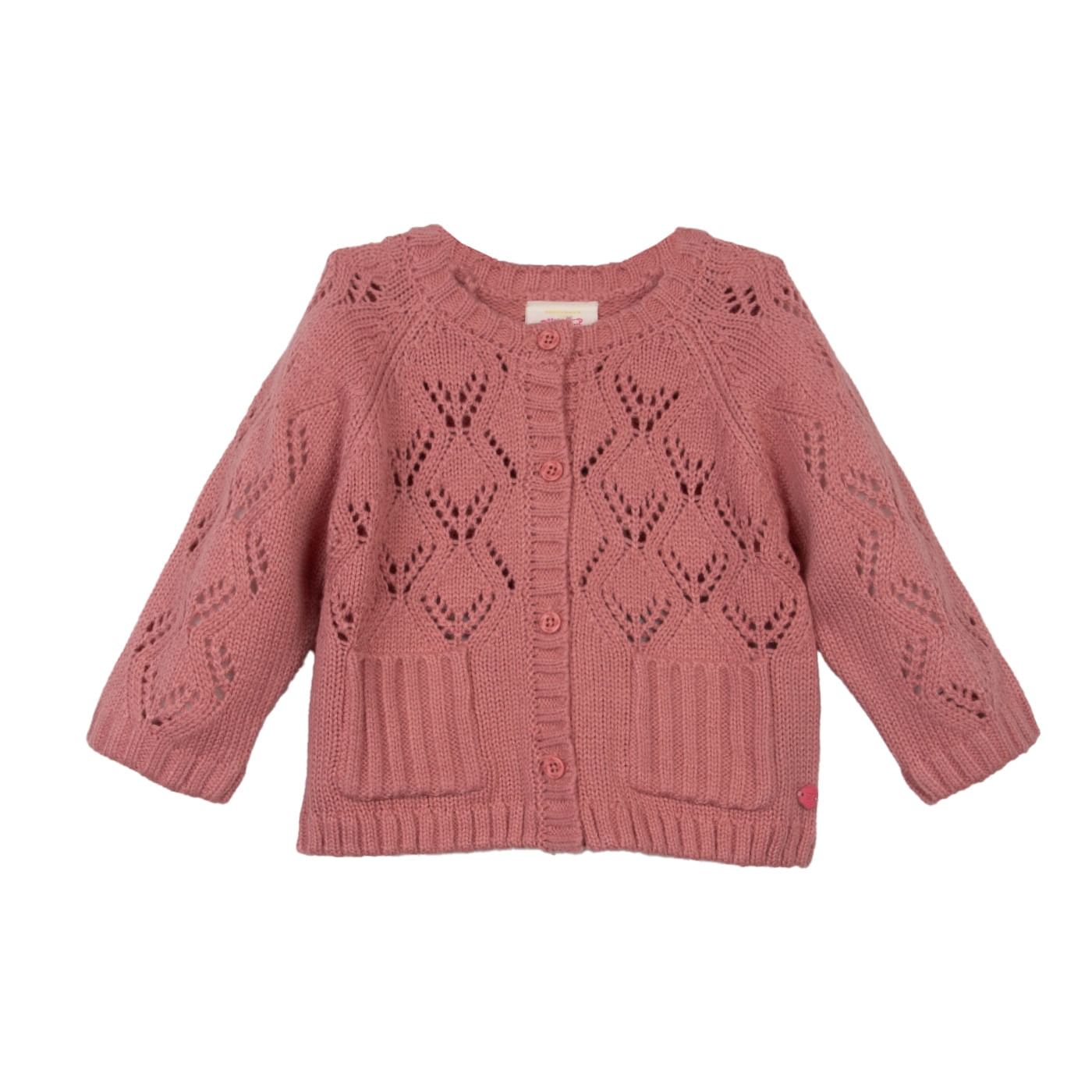 Pillin - Chaleco Bebé Niña Con Botones Y Cuello Redondo Rosado Oscuro