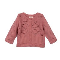 Pillin - Chaleco Bebé Niña Con Botones Y Cuello Redondo Rosado Oscuro