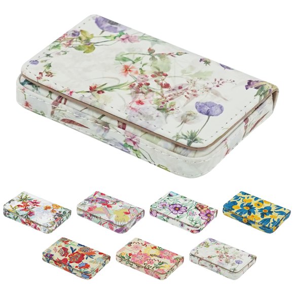 Tarjetero de cuero PU con diseño floral AI-DEE