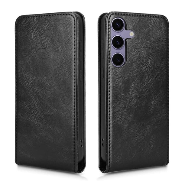 Funda tipo folio para Samsung Galaxy S24 Plus con soporte magnético y protección para la cámara Negro