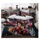 thumbnail image 1 of Juego de ropa de cama de 3 piezas de Anime Demon Slayer, tamaño Queen, Kawaii Cute Manga Tanjirou Nezuko Zenitsu, 1 funda nórdica y 2 fundas de almohada para niños, adolescentes y adultos., 1 of 3