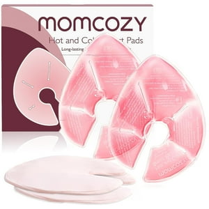 Momcozy Compresas Térmicas Mamarias - Calor Y Frío Alivio Cálido O Fresco Para La Lactancia, Pack X2 Con Fundas Suaves, Rosa