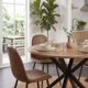 thumbnail image 2 of Comedor Mesa Redonda Equiz 100cm Madera | Base X Negro + 4 Sillas Isidora, 2 of 7