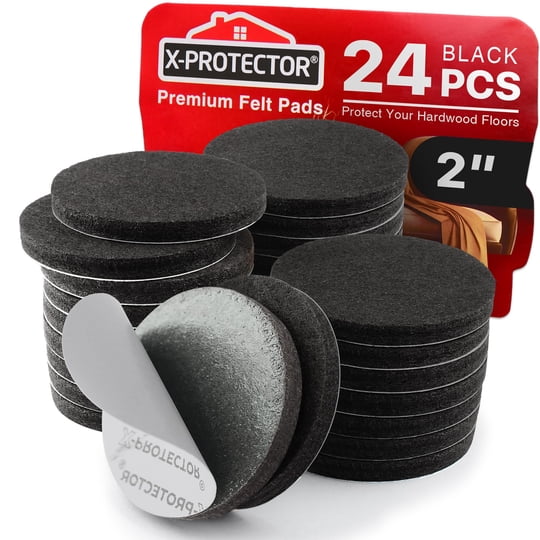 Protectores Para Muebles X-protector, 24 Piezas, Fieltro Redondo De 5 Cm