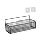 thumbnail image 2 of Cesta De Almacenamiento Para Armario, Cesta De Alambre De Acero Resistente Para Frutas, Verduras, Aperitivos, Color Negro L Con Pegatina, 2 of 5
