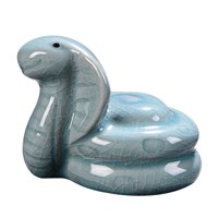 Bothyi - Cerámica Té Mascota Linda Artesanía Escultura Animal Para Estantería Café Salón De Té Serpiente