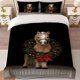 thumbnail image 1 of Christmas Pony Wreath Decorative Bedding Set | Includes 1 Duvet Cover and 2 Pillowcases Multicolor Print, 1 of 5