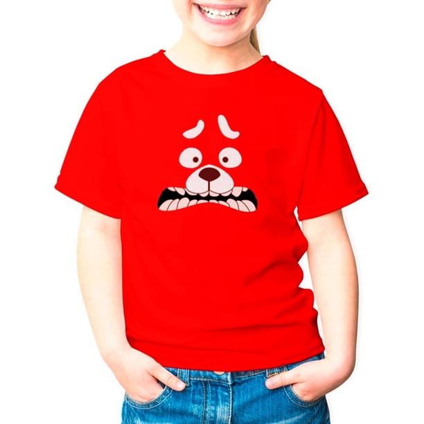 Polera Estampado Face Oso Rojo Turning Red Adultosniños