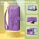 thumbnail image 4 of Funda Billetera Floral en Relieve iphone17 air con Tarjetero y Cremallera Morado, 4 of 6