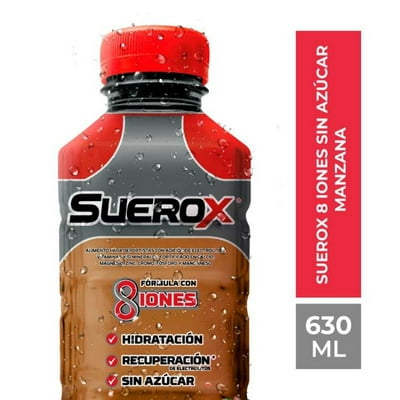 Bebida Hidratante 8 Iones Sabor Manzana Botella 630 Ml Suerox