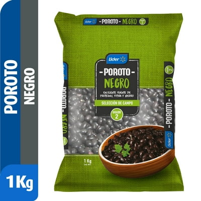 Poroto Negro Bolsa 1 Kg Lider