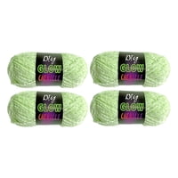 Bothyi - 4 Hilos Que Brillan En La Oscuridad, 4 Mm, Hilos Luminosos Para Tejer A Mano, Suéteres, Bufandas, Color Verde