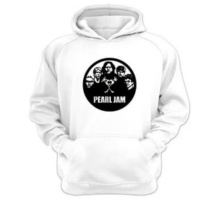 Genérico - Polerón Canguro Pearl Jam Blanco Talla Xl Unisex