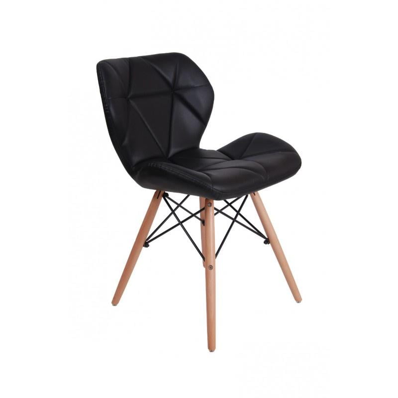 Tododescuento - Pack 4 Sillas Eames Aviador Negro Mariposa Comedor