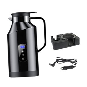 Bothyi - Hervidor De Agua Eléctrico Para Coche De 12 V Y 24 V, Hervidor De Viaje Para Té Y Café De 1200 Ml Con Base