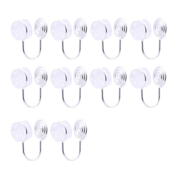 10 Uds. Convertidores de Pendientes , Pendientes de Bobina, Manguito de Oreja, Accesorios de Repuesto para Pendientes, Convertidores de Pendie , Plata