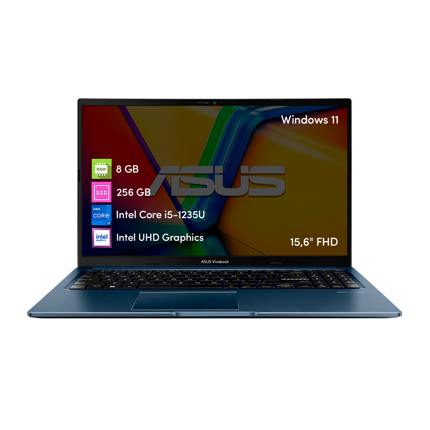 Notebook Asus Vivobook Intel Core I5 8Gb 256Gb Ssd Win11 15,6""