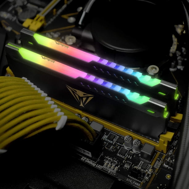 Ram Patriot Viper Steel Rgb Ddr4 De 16 Gb (2 X 8 Gb) A 3200 Mhz