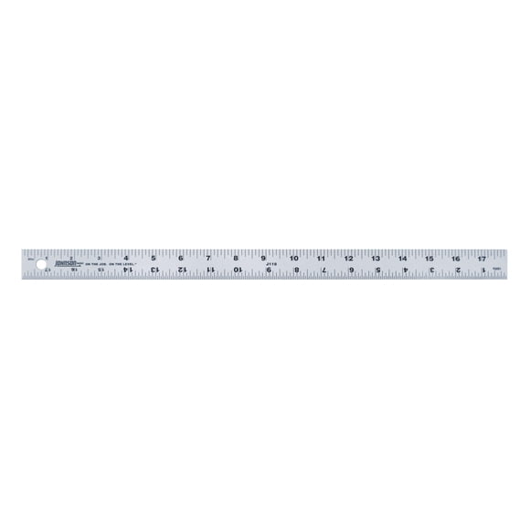 Regla de medición Johnson J118 de aluminio, 45 cm, color plateado