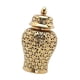 thumbnail image 4 of Tarro De Jengibre Hueco De Porcelana Con Tapa Organizador De Tarros De Templo Dorado 19cmx36cm, 4 of 5