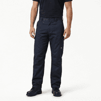 T-World - Pantalón Cargo Térmico Hombre Gabardina Forro Polar Trabajo Azul