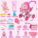 thumbnail image 3 of Coche para muñeca Qirptey de 11 pulgadas con 20 accesorios, 3 of 3