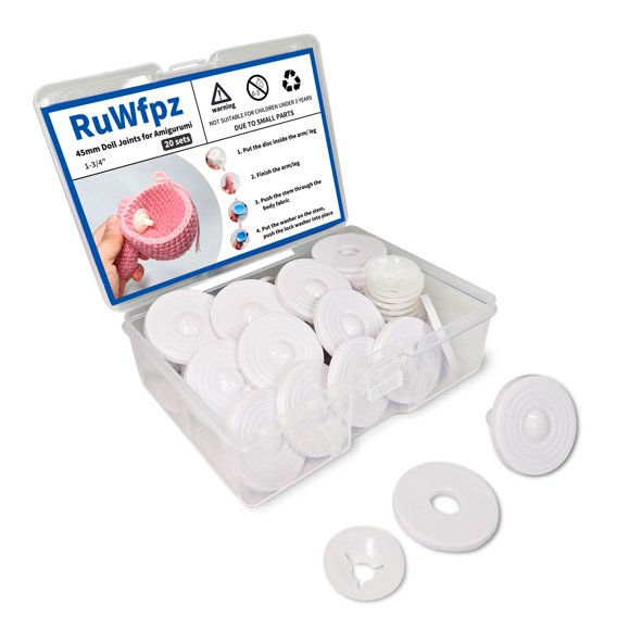 Juntas para Muñecas RuWfpz 45 mm 20 Juegos Plástico Blanco