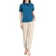 thumbnail image 2 of INSPIRE CHIC Blusas de Mujer de Color Sólido con Lazo en el Cuello, Mangas Cortas, para Regreso a Clases y Trabajo, Azul Pavo Real XL, 2 of 7