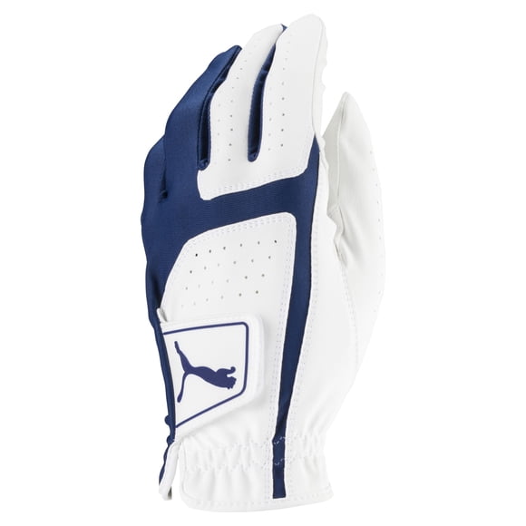 Guante de golf PUMA Golf Flexlite para hombre, blanco brillante, azul monaco