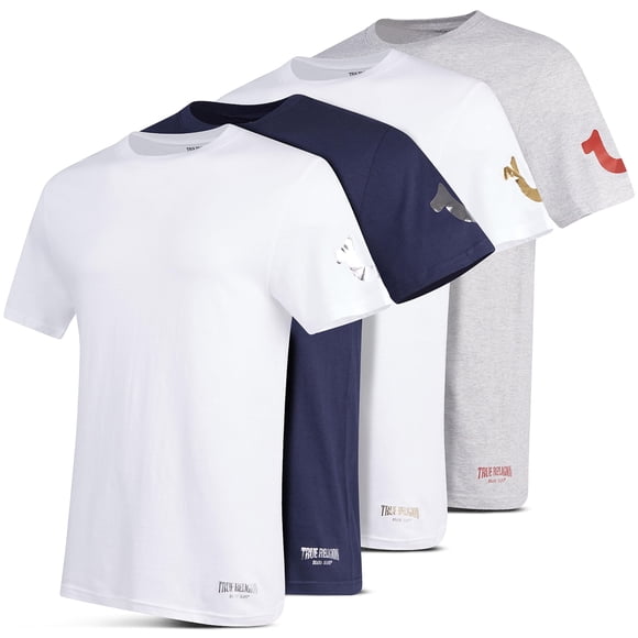 Pack de 4 camisetas True Religion, ligeras, 100% algodón