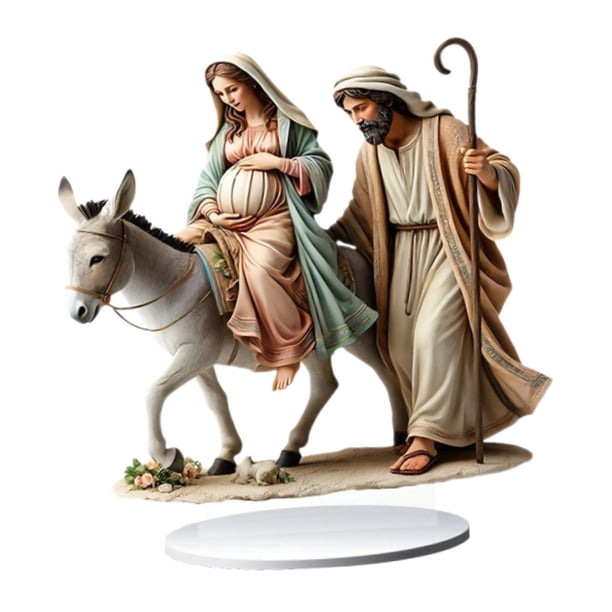 Decoración De Natividad De Jesús Ornamento Acrílico Plano Para Amigos De La Sala De Estar Amigos