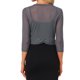 thumbnail image 3 of INSPIRE CHIC Boleros de Malla Transparente para Mujer de Halloween, Chaquetas Cortas de Manga 3/4 Ligeras, Gris Talla L, 3 of 6