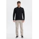 thumbnail image 4 of Polera Hombre Lisa Borbada Con Botones Negro, 4 of 4