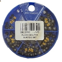 Silver Wave - Plomos Bolitas Surtido Set 5 Tamaños 0,3 A 0,8Grs Ranurados