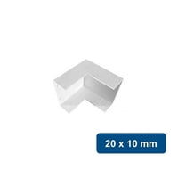 Globaltronics - Curva Exteriror Para Canaleta Pvc 20X10Mm