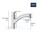 thumbnail image 5 of Grifo GROHE Eurosmart 30306DC1 con Doble Chorro y Extraíble, 5 of 7