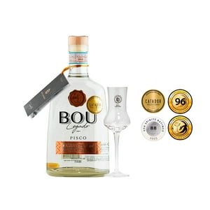 Bou Legado - Pack Pisco Blanco 40º+ Copa